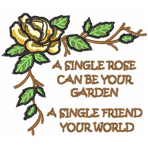 A Single Rose... - Machine Embroidery Design