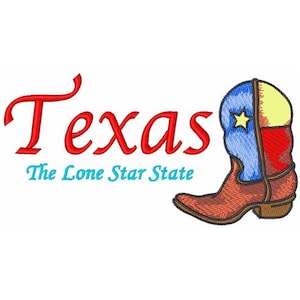 Texas - Machine Embroidery Design