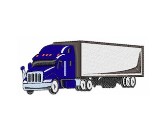 Small Semi Truck - Machine Embroidery Design