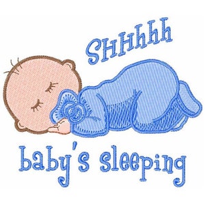 Shhhh Babys Sleeping - Machine Embroidery Design