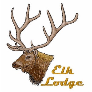 Elk Lodge - Machine Embroidery Design