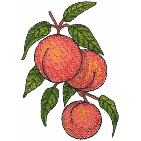 Peaches On A Stem - Machine Embroidery Design