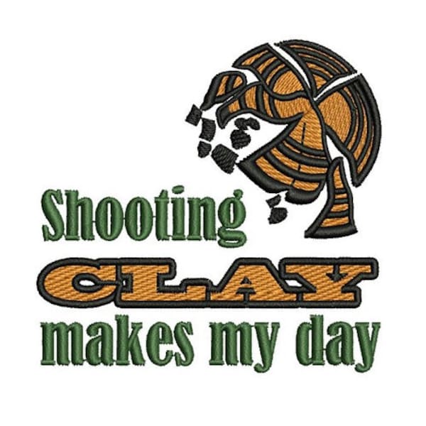 Shooting Clay - Machine Embroidery Design