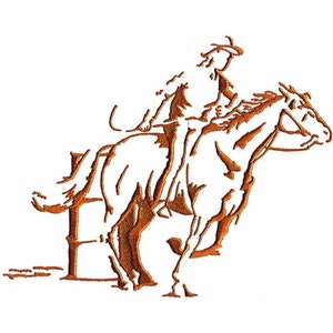 Rodeo Barrel Racer - Machine Embroidery Design