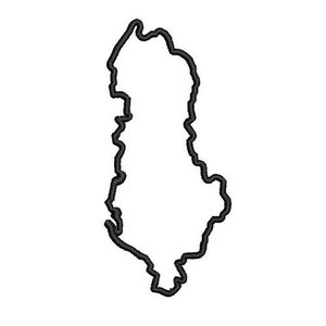 Albania Outline - Machine Embroidery Design