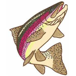 Rainbow Trout - Machine Embroidery Design