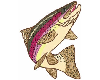 Rainbow Trout - Machine Embroidery Design