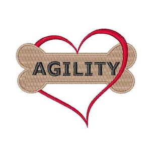Dog Agility Love - Machine Embroidery Design