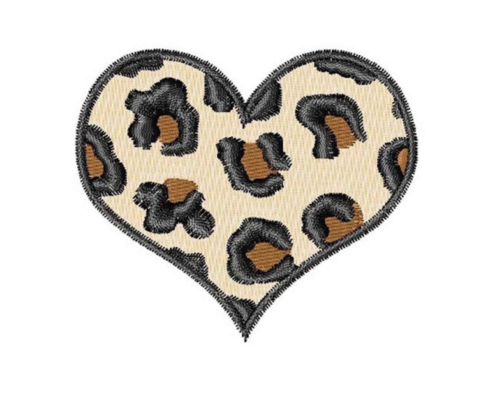 AM25099 LEOPARD HEART EMBROIDER