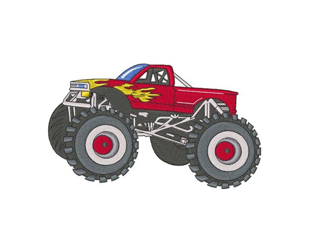 Monster Truck - Machine Embroidery Design - Etsy
