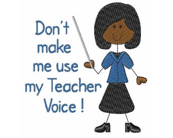 Teacher Voice - Machine Embroidery Design