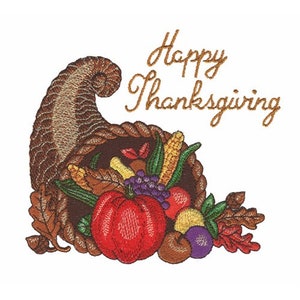 Happy Thanksgiving - Machine Embroidery Design