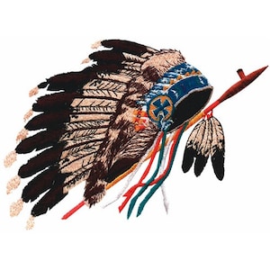 Indian Head Dress - Machine Embroidery Design