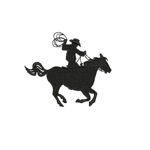 Cowboy Silhouette - Machine Embroidery Design