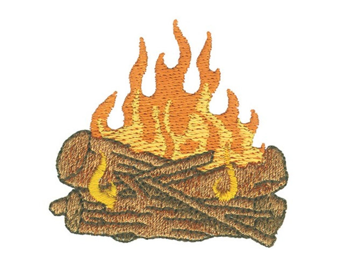 Wood Burning Fire - Machine Embroidery Design - Etsy