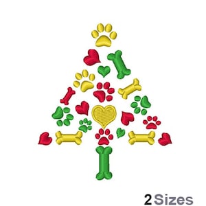 Doggie Christmas Tree - Machine Embroidery Design