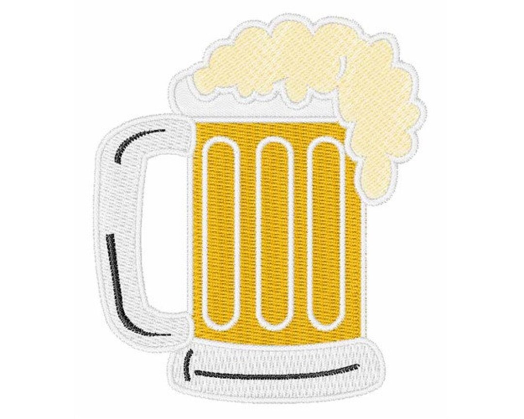 Beer Mug Machine Embroidery Design Etsy
