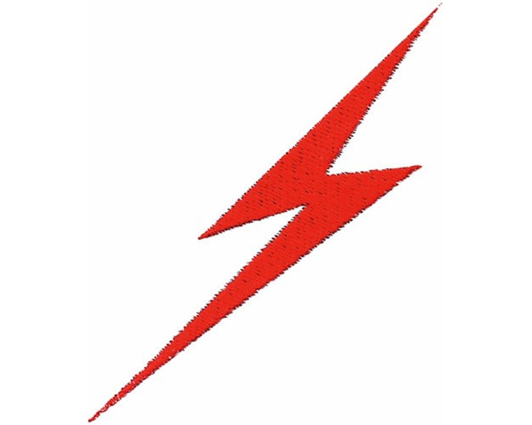 Lightning Bolt Machine Embroidery Design Etsy