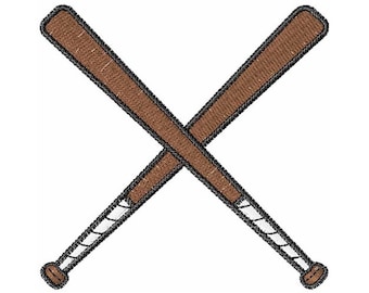 Bates de béisbol cruzados - Diseño para bordado a máquina