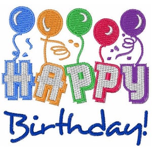 Alles Gute zum Geburtstag - Stickdatei für die Stickdatei