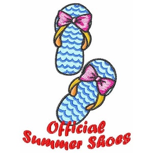 Klassische Sommerschuhe - Stickdatei