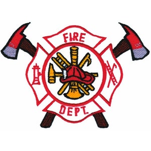 Fire Department Logo - Machine Embroidery Design