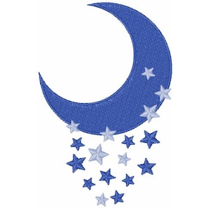 Moon And Stars - Machine Embroidery Design