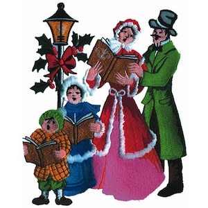 Large Carolers - Machine Embroidery Design