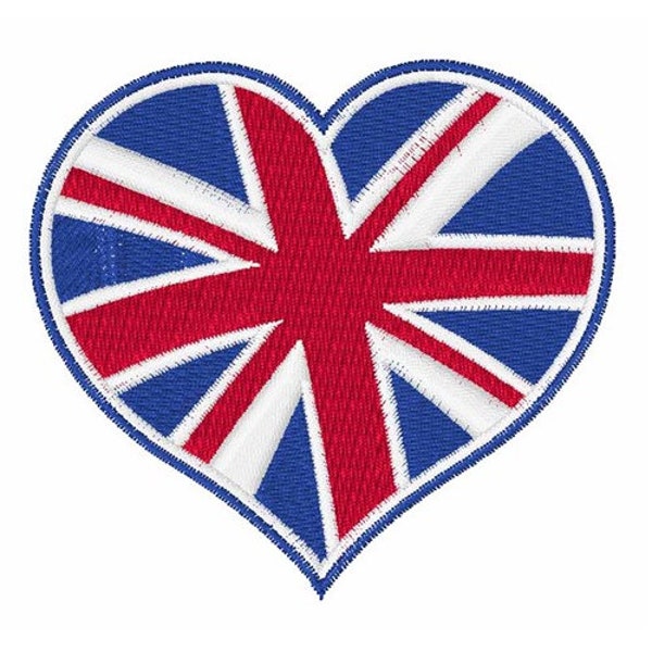 United Kingdom Heart - Machine Embroidery Design