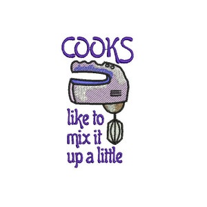 Cooks Mix It Up - machineborduurontwerp
