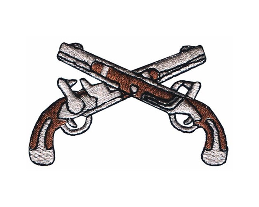 Crossed Pistols - Machine Embroidery Design - Etsy