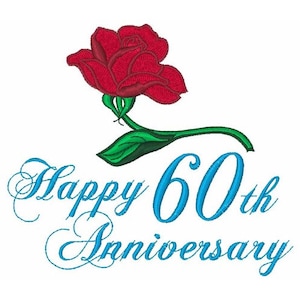 Anniversary 60Th - Machine Embroidery Design