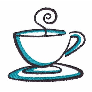 Coffee Cup - Machine Embroidery Design