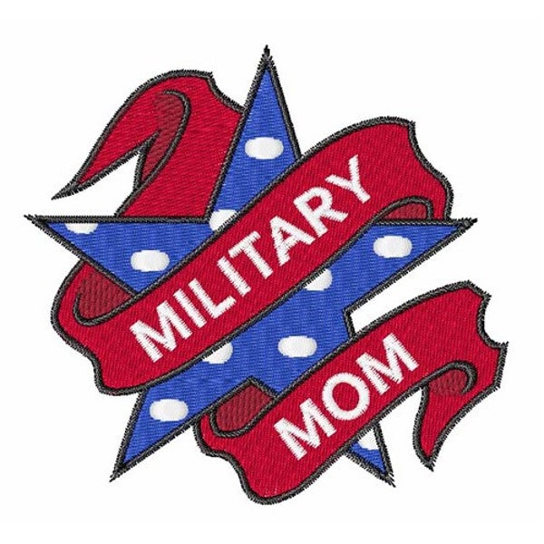 Military Mom Star - Machine Embroidery Design