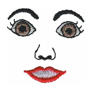 Small Doll Face - Machine Embroidery Design