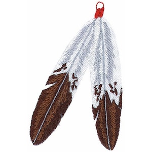 Two Indian Feathers - Machine Embroidery Design