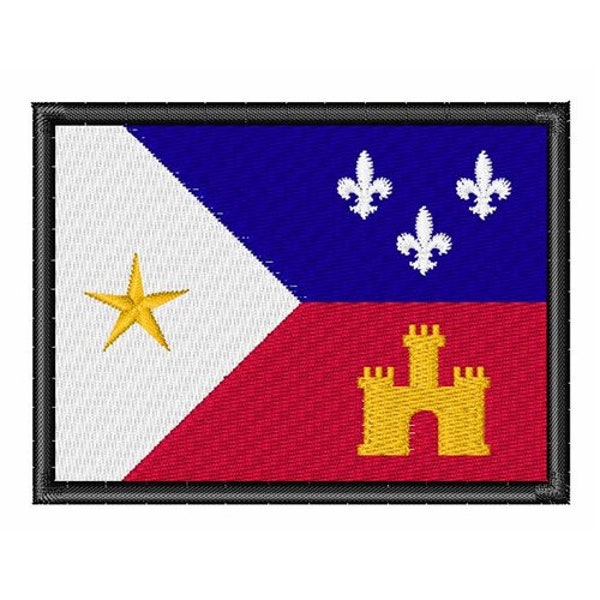 Flag Of Acadiana - Machine Embroidery Design