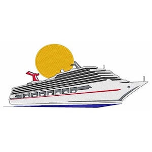 Crusie Ship - Machine Embroidery Design