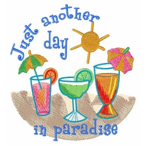 Another Day In Paradise Machine Embroidery Design image 1