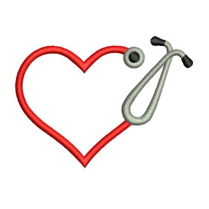 Heart Stethoscope - Machine Embroidery Design