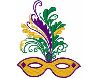 Mardi Gras Mask - Machine Embroidery Design