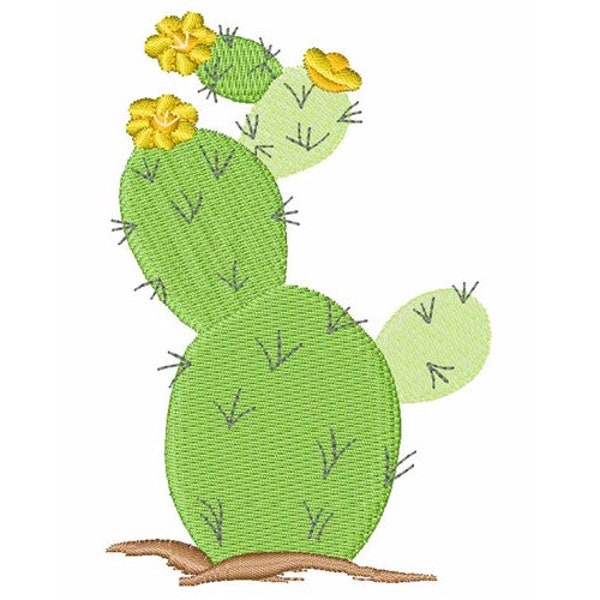 Blooming Cactus - Machine Embroidery Design