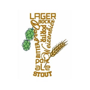 Beer Glass - Machine Embroidery Design