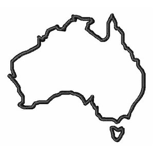 Open Australië omtrek - machineborduurontwerpen