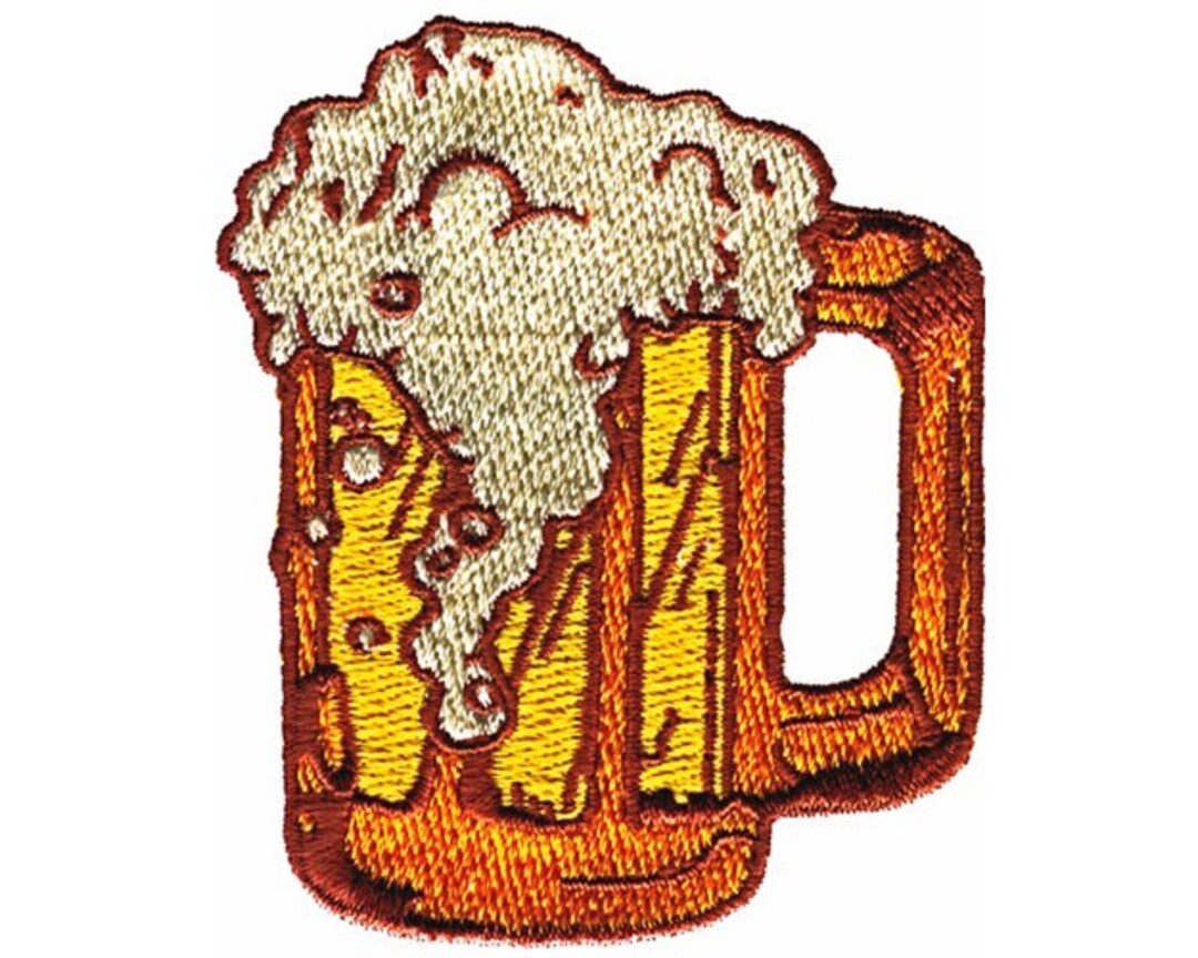 Beer Mug Machine Embroidery Design Etsy