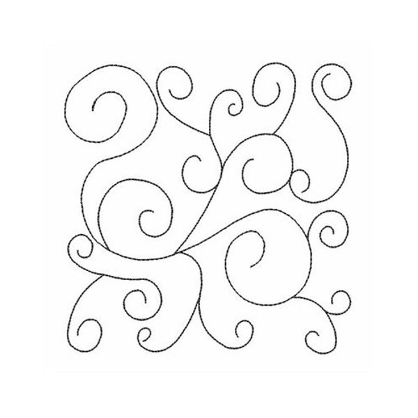 Quilt Swirls Xlarge - Machine Embroidery Design