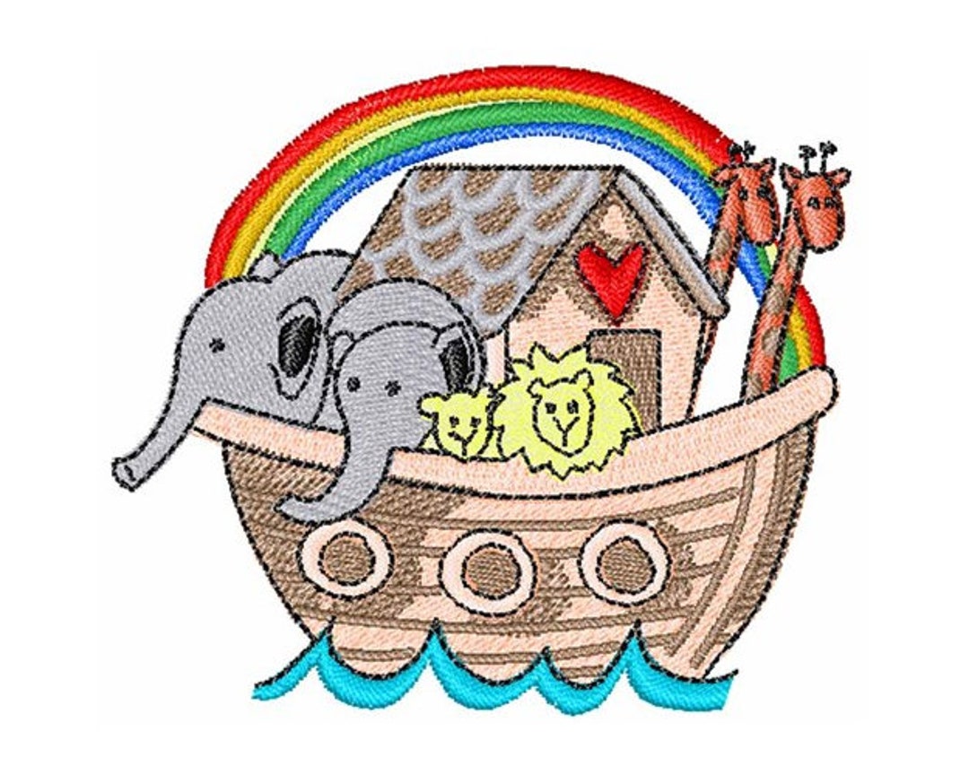 Noahs Ark Machine Embroidery Design Etsy