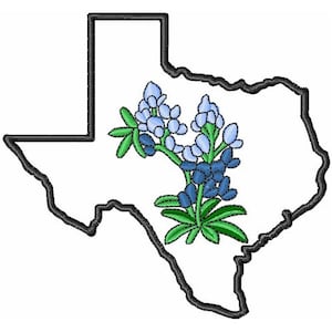 Texas Bluebonnets - Machine Embroidery Design