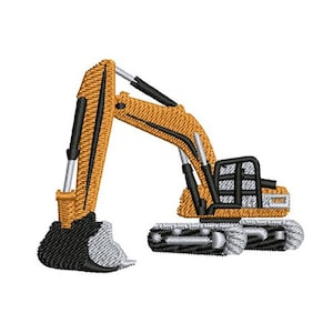 Excavator For Hats - Machine Embroidery Design