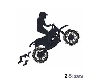 Piloto de motocross - Diseño de bordado a máquina